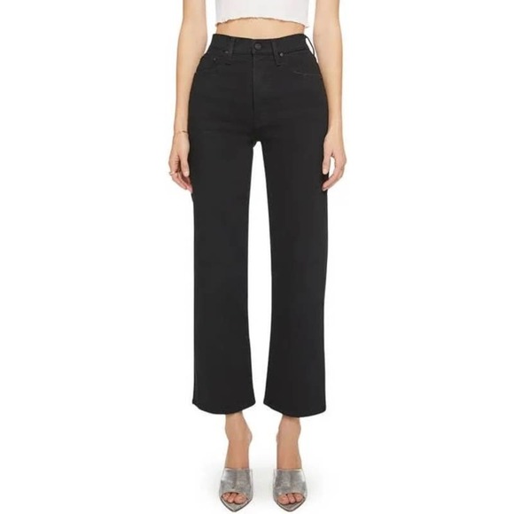 MOTHER Black The Rambler High Waist Ankle Straight Leg Jeans size 27 - Picture 1 of 7